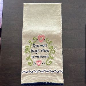 Embroidered hand towel